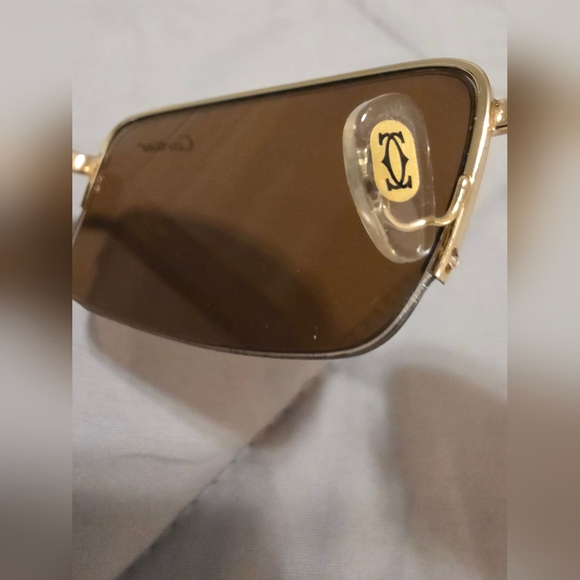 CARTIER Sunglasses with Brown Lenses New Unisex - Picture 6 of 11